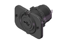 2Port USB Receptacle with Mounting Plate