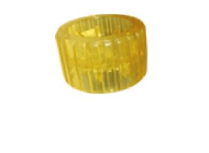 PVC 4" Wobble Roller, Ribbed 1" Shaft