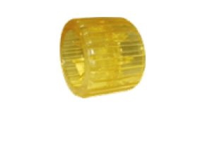 PVC 4" Wobble Roller, Ribbed 3/4" Shaft