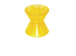 PVC 4" Bow Roller 1/2" Shaft