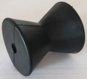 Black Rubber 4" Bow Roller 1/2" Shaft