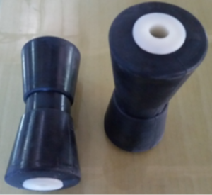 Black Rubber 8" Keeler Roller 5/8" Shaft