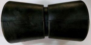 Black Rubber 5" Keeler Roller 5/8" Shaft