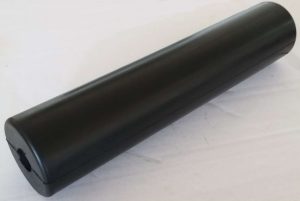 Black Rubber Roller 12" * 2.5" * 5/8"