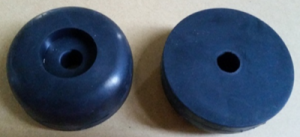 Black Semicircullar Rubber 3" * 1.25" * 1/2"